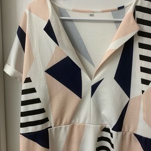 geometric patterned dress